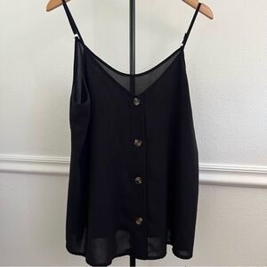 Polyester button up tank top